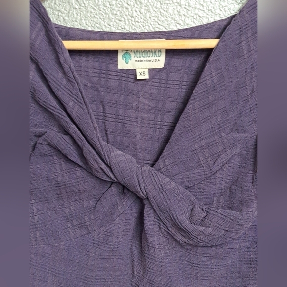 NWT Studio SKB Purple Textured Top Size XS - Picture 12 of 13
